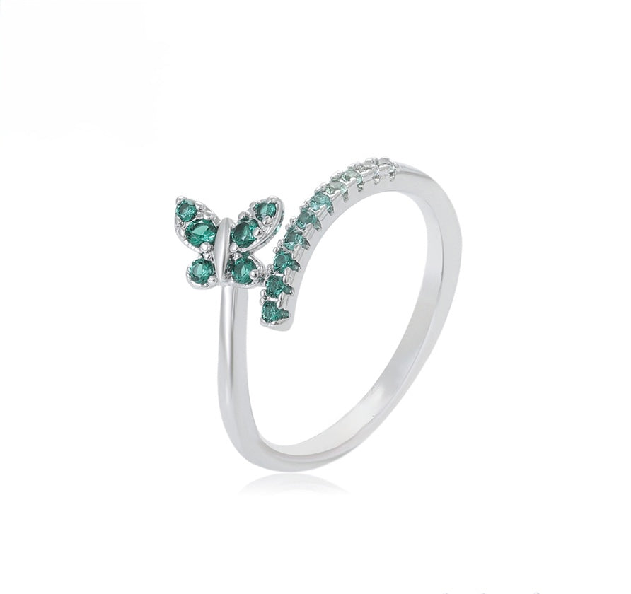 Anillo Green Butterfly
